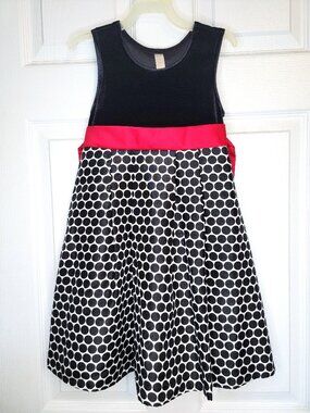 ⚡BOGO⚡Cherokee Girls' Long Polka Dot Dress Size 4